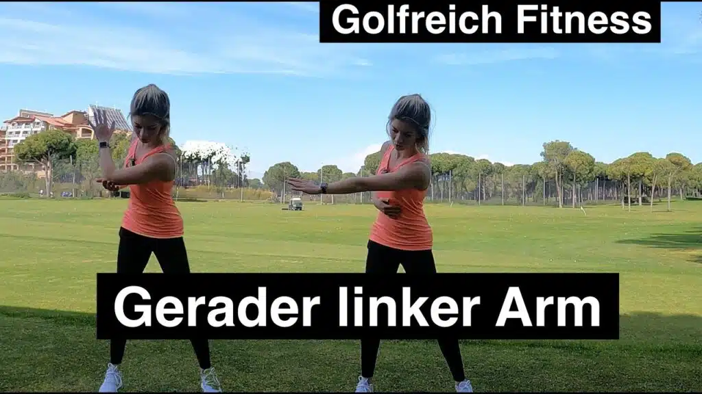 geraden linken arm beim Golf