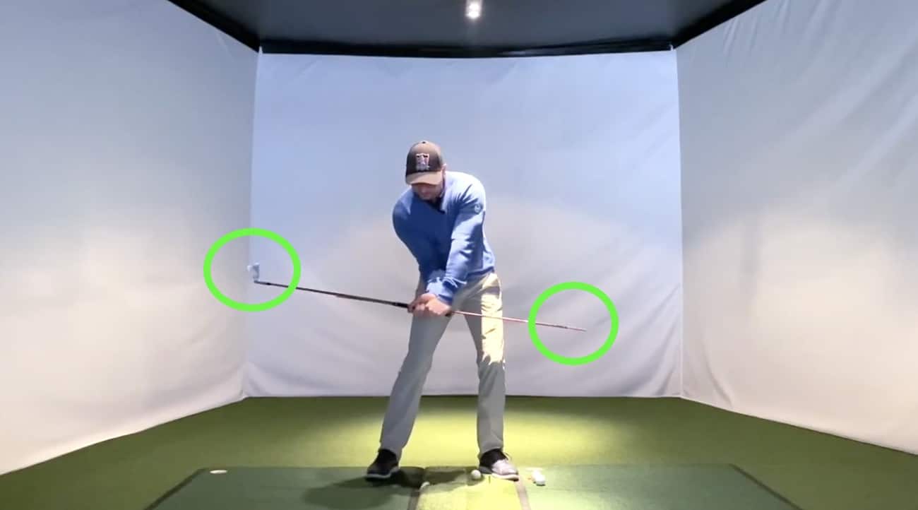 Golfübung Spießrute für mehr Lag im Golfschwung
